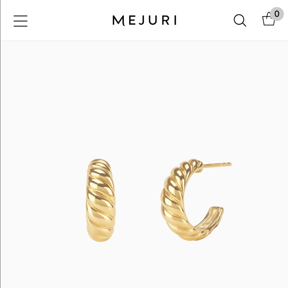 Mejuri Croissant Dome Gold Vermeil Hoops